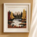 Lake and Mountain Embroidery Kit