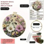 Embroidery Kit with Bees & Wildflowers