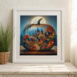 Halloween Gothic Village Cross Stitch Kit