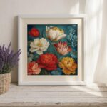 Peony & Tulip Cross Stitch Kit