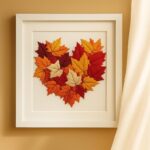 Autumn Leaves Heart Embroidery Kit
