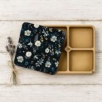 Floral Wooden Thread Organizer Box