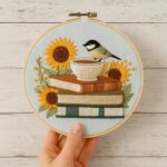 Books and Sunflowers Embroidery Kit