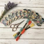 Wooden Flower Cat Thread Bobbins