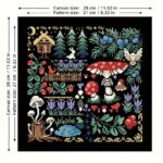 Mushroom Cross Stitch Embroidery Kit