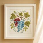 Grapes & Leaves Embroidery Kit
