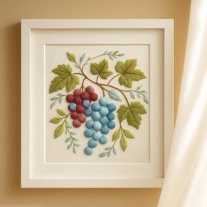 Grapes & Leaves Embroidery Kit