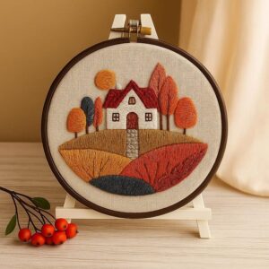 Autumn Cottage Embroidery Kit