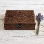 Floral Wooden Embroidery Organizer Box