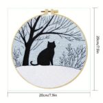 Winter Cat Embroidery Kit