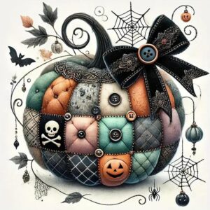 Halloween Patchwork Pumpkin Cross Stitch Kit