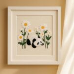Panda Floral Embroidery Kit for Beginners