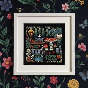 Mushroom Cross Stitch Embroidery Kit