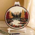 Lake and Mountain Embroidery Kit