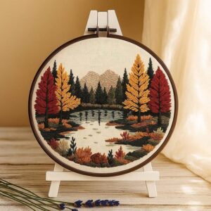 Lake and Mountain Embroidery Kit