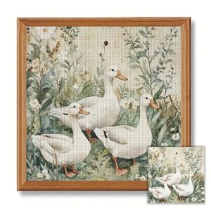 White Geese Meadow Cross Stitch Kit