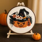 Halloween Pumpkin Embroidery Kit