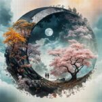 Moonscape Tree of Life Cross Stitch Kit