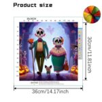 Skeleton Couple Cross Stitch Kit with Dog