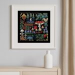 Mushroom Cross Stitch Embroidery Kit
