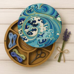 Floral Wooden Craft Storage Box