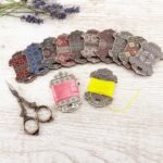Colorful Folk Wooden Thread Bobbins Set