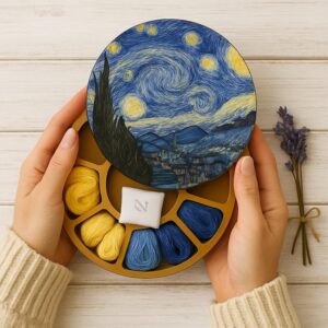Van Gogh Wooden Thread Organizer Box