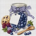 Blueberry Jar Cross Stitch Kit