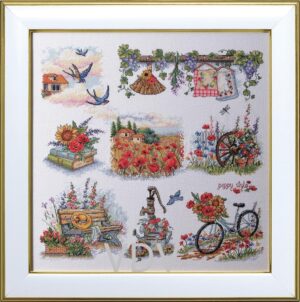 Summer Sampler Cross Stitch Kit