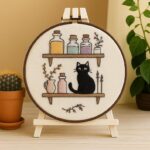 Black Cat Embroidery Kit