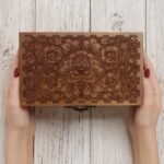 Floral Wooden Embroidery Organizer Box