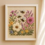 Embroidery Kit with Bees & Wildflowers