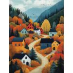Autumn Village Cross Stitch Kit