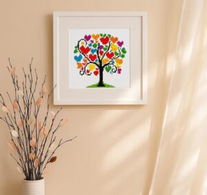 Love Tree Cross Stitch Kit