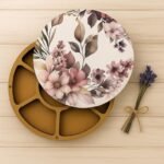 Floral Magnetic Wooden Thread Organizer Box