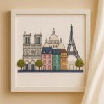 Paris Cityscape Hand Embroidery Kit