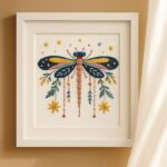 Dragonfly Floral Embroidery Kit