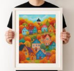 Autumn Village Cross Stitch Kit