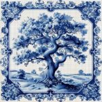 Delft Blue Tree of Life Cross Stitch Kit