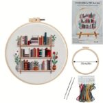 Bookshelf Embroidery Kit