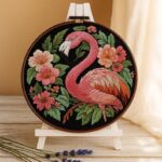 Pink Flamingo Embroidery Kit