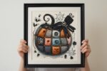 Halloween Patchwork Pumpkin Cross Stitch Kit