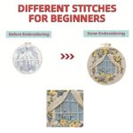 Floral Window Scene Embroidery Kit