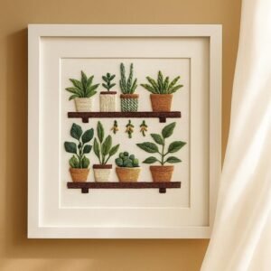 Green Plants Embroidery Kit