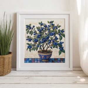 Blueberry Bush Cross Stitch Kit