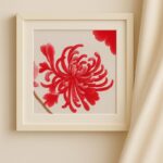 Red Chrysanthemum Embroidery Kit