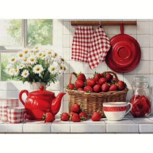 Strawberry Still Life Cross Stitch Kit
