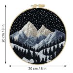 Mountain Night Satin Stitch Embroidery Kit