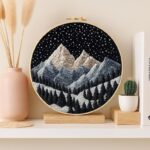 Mountain Night Satin Stitch Embroidery Kit