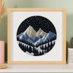 Mountain Night Satin Stitch Embroidery Kit